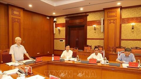 Tổng Bí thư chủ trì họp Thường trực BCĐ Trung ương về phòng, chống tham nhũng, tiêu cực