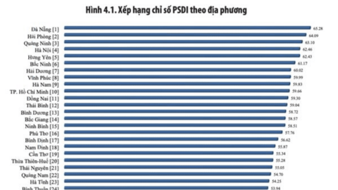 Chỉ số Phát triển bền vững PSDI 2021, Đà Nẵng và Hải Phòng dẫn đầu