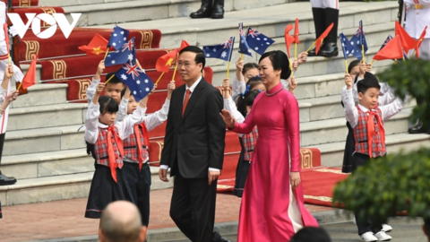 Chủ tịch nước Võ Văn Thưởng chủ trì Lễ đón và hội đàm với Toàn quyền Australia
