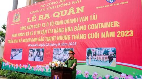 Công an tỉnh Đồng Nai ra quân tổng kiểm soát xe kinh doanh vận tải