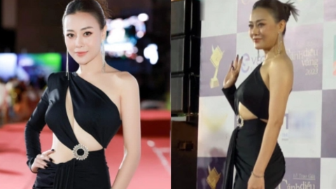 Phương Oanh xả kho loạt hình lẻ bóng trên thảm đỏ, so với ảnh qua camera thường khác "một trời một vực"?