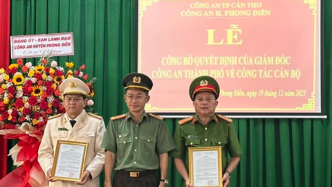 Điều động, bổ nhiệm cán bộ chủ chốt công an 3 tỉnh, thành