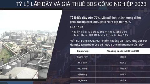 Bất động sản khu công nghiệp năm 2023 tăng giá nhưng vẫn được đón nhận