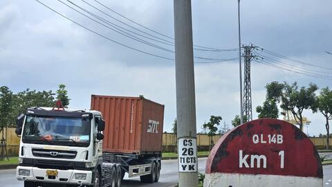 Cấm xe container trên một số tuyến đường thuộc QL14B giờ cao điểm