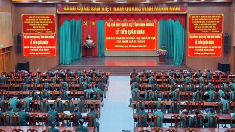 Tiễn quân nhân hoàn thành nghĩa vụ quân sự năm 2024
