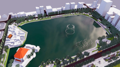 Đề xuất làm 5 quảng trường quanh khu vực hồ Thiền Quang