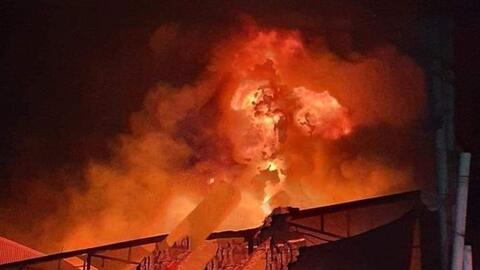 Vĩnh Phúc: Cháy lớn xưởng nhựa trong cụm công nghiệp