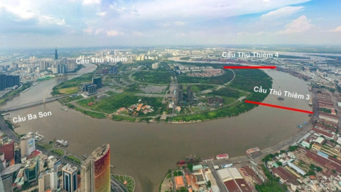 Đề xuất xây cầu Thủ Thiêm 4 vượt sông Sài Gòn