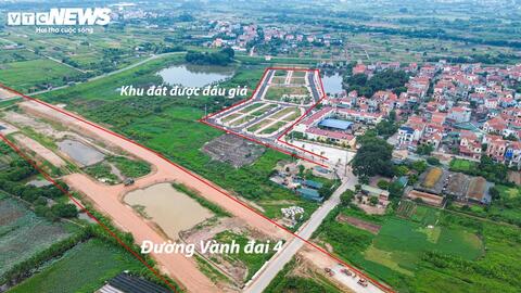Cận cảnh khu đất đấu giá cao bất thường ở Hoài Đức, Hà Nội