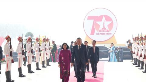 Tổng Bí thư Tô Lâm dự Lễ kỷ niệm trọng thể 70 năm Ngày Giải phóng Thủ đô