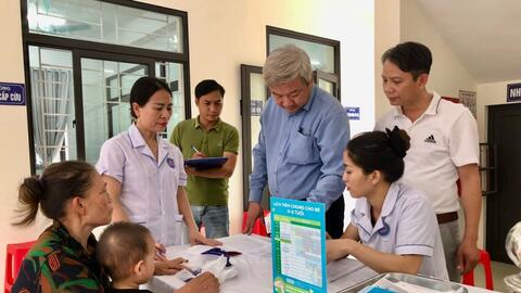 Triển khai chiến dịch tiêm chủng vắc xin sởi cho trẻ