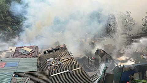 Nghi đốt dây điện lấy đồng, gây cháy lán thu mua phế liệu