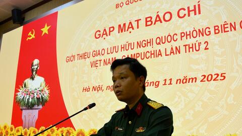 Gặp mặt báo chí giới thiệu Giao lưu hữu nghị quốc phòng biên giới Việt Nam-Campuchia lần thứ 2
