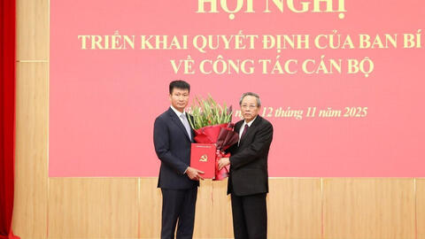 Ông Trần Huy Tuấn được điều động làm Phó Bí thư Tỉnh ủy Ninh Bình