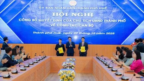 Huế bổ nhiệm Chánh Thanh tra, Chánh Văn phòng UBND thành phố 