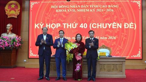 Phê chuẩn kết quả bầu chức vụ Phó chủ tịch Ủy ban nhân dân tỉnh Cao Bằng