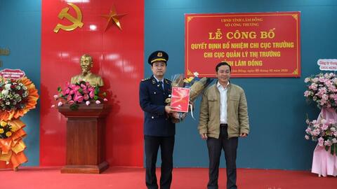 Ông Phan Văn Tuyên giữ chức Chi cục trưởng Quản lý thị trường Lâm Đồng