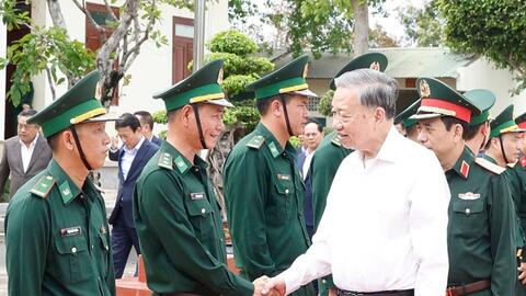 Tổng Bí thư Tô Lâm: Bộ đội Biên phòng tuyệt đối không chủ quan, lơ là trong bất kỳ tình huống nào