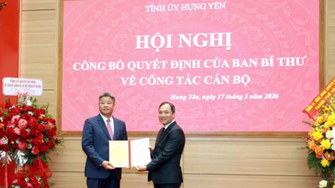 Ông Nguyễn Mạnh Quyền giữ chức Phó Bí thư Tỉnh ủy Hưng Yên