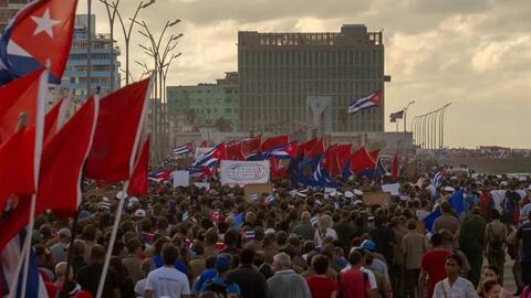 Người dân Cuba biểu tình yêu cầu Mỹ chấm dứt cấm vận