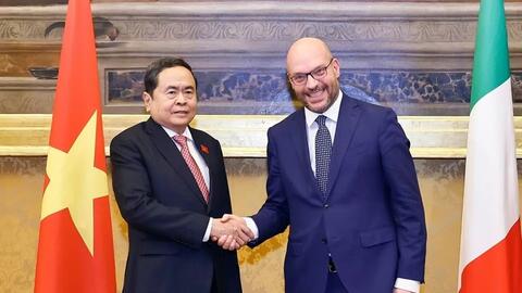 Chủ tịch Quốc hội Trần Thanh Mẫn hội đàm với Chủ tịch Hạ viện Italy Lorenzo Fontana