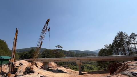 Cầu cạn trên đèo Mimosa Đà Lạt trước ngày thông xe