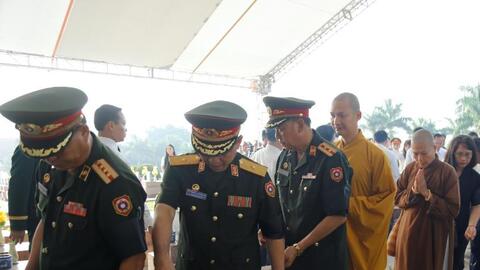 Phó thủ tướng Phạm Thị Thanh Trà dự lễ truy điệu, an táng hài cốt liệt sĩ tại Điện Biên