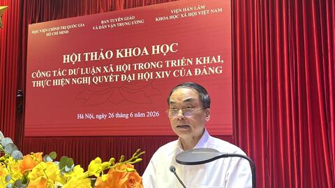 Hội thảo khoa học “Công tác dư luận xã hội trong triển khai, thực hiện Nghị quyết Đại hội XIV của Đảng”