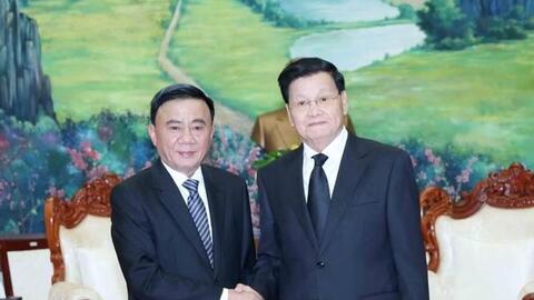 Thường trực Ban Bí thư Trần Cẩm Tú dự Lễ truy điệu đồng chí Xaysomphone Phomvihane, Ủy viên Bộ Chính trị, Chủ tịch Quốc hội Lào