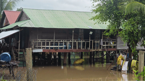 Gia Lai: Mưa lớn kéo dài, ruộng đồng, nhà dân chìm trong biển nước