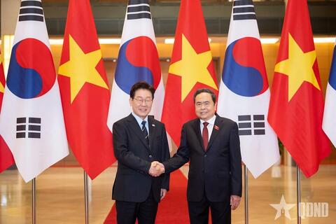 Chủ tịch Quốc hội Trần Thanh Mẫn hội kiến Tổng thống Hàn Quốc Lee Jae Myung
