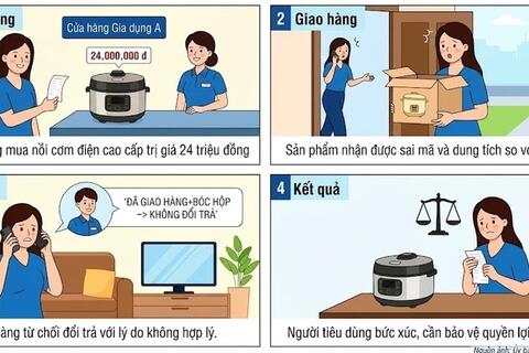 Giao hàng không đúng cam kết, cơ sở kinh doanh chịu trách nhiệm