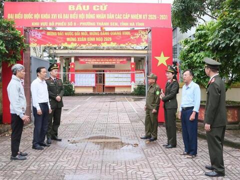 Công an Hà Tĩnh chủ động từ sớm, giữ vững địa bàn bầu cử