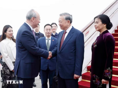 Tổng Bí thư, Chủ tịch nước và Phu nhân bắt đầu thăm cấp Nhà nước đến Trung Quốc