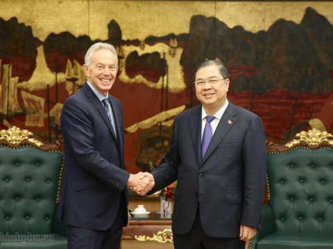 Phó Thủ tướng Thường trực Phạm Gia Túc tiếp cựu Thủ tướng Vương quốc Anh Tony Blair