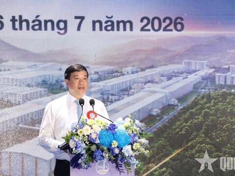 Đại tướng Phan Văn Giang dự lễ công bố sản phẩm nhôm thỏi đầu tiên sản xuất tại Việt Nam
