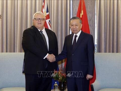 Tổng Bí thư, Chủ tịch nước Tô Lâm hội kiến Chủ tịch Quốc hội New Zealand Gerry Brownlee