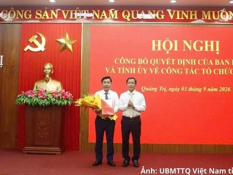 Quảng Trị kiện toàn tổ chức, cán bộ, bổ sung nhân sự Ban Thường vụ Tỉnh ủy