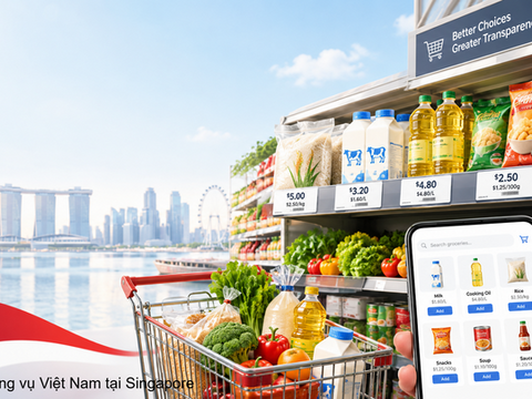 Singapore mở rộng thí điểm niêm yết giá theo đơn vị sản phẩm