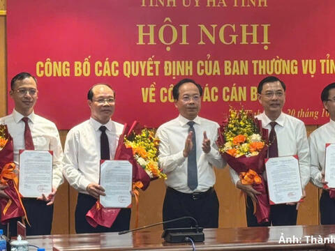 Hà Tĩnh điều động, luân chuyển, bổ nhiệm nhiều cán bộ