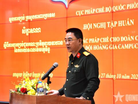 Khai mạc tập huấn công tác pháp chế cho Quân đội Hoàng gia Campuchia