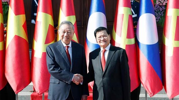 Tổng Bí thư Tô Lâm chứng kiến Lễ trao các văn kiện hợp tác Việt Nam – Lào