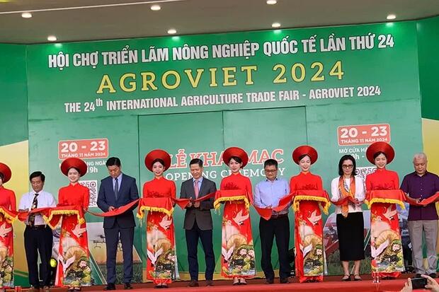 256 gian hàng tham gia Hội chợ triển lãm Nông nghiệp Quốc tế AgroViet 2024