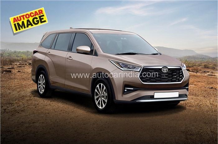 Hình ảnh phác họa Toyota Innova 2023 của tạp chí Autocar Ấn Độ