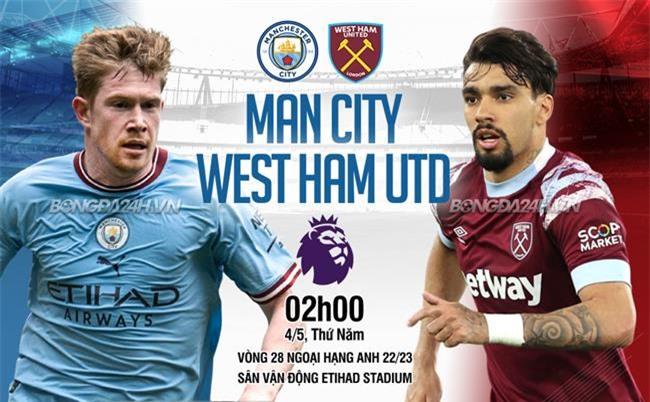 truc tiep bong da Man City vs West Ham ngoai hang anh Premier league hom nay