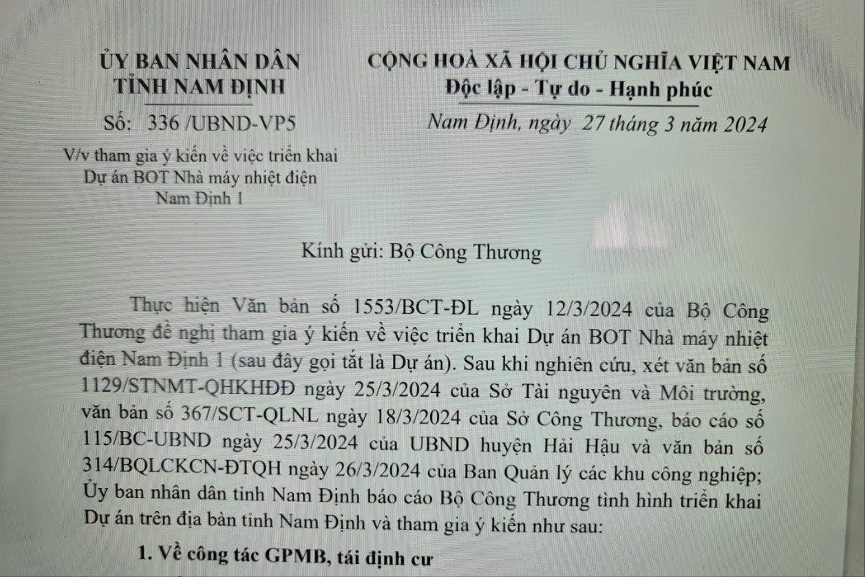 Sắp có Nhà máy điện khí LNG tại Nam Định?