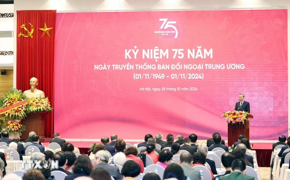 Tổng Bí thư Tô Lâm dự kỷ niệm 75 năm Ngày truyền thống Ban Đối ngoại Trung ương