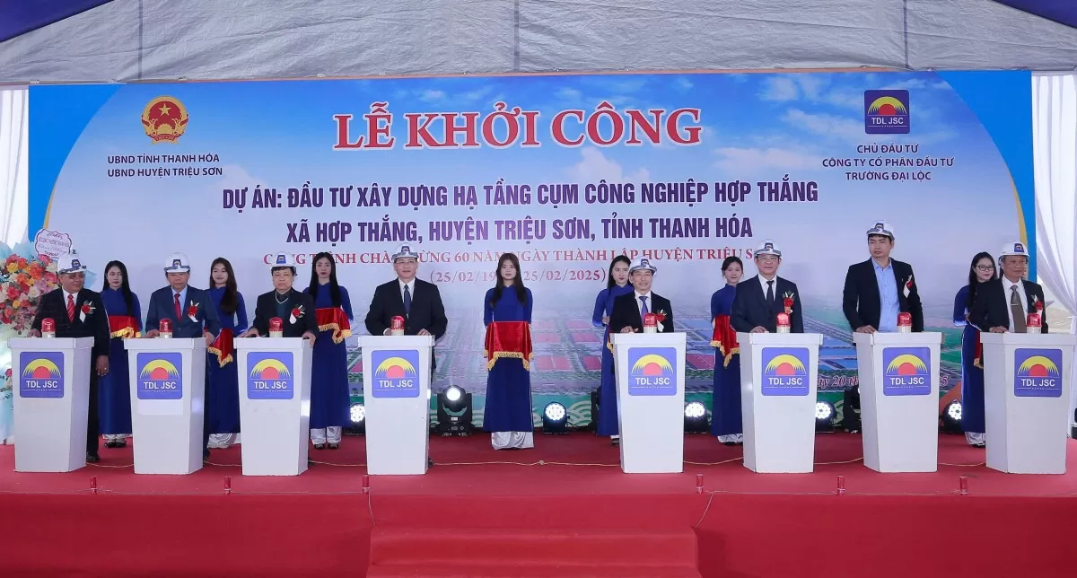 Thanh Hóa: Khởi công Cụm công nghiệp Hợp Thắng rộng 70ha