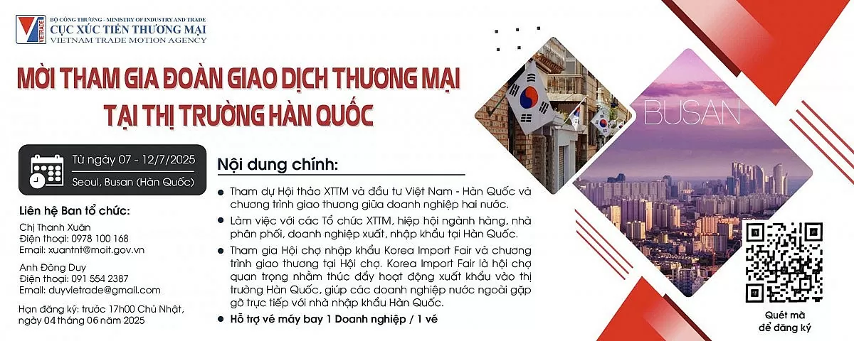 Khai mở cơ hội mới cho hợp tác thương mại Việt - Hàn