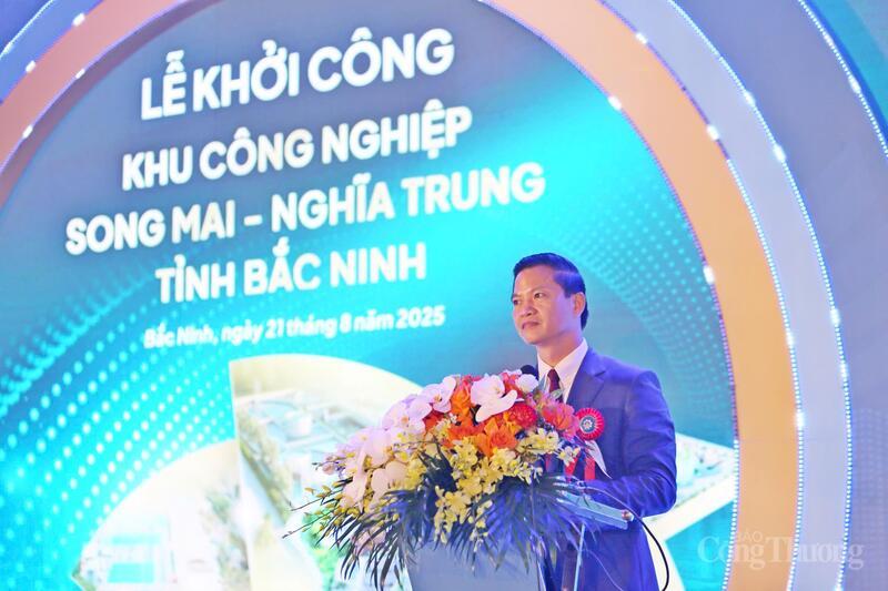 Chủ tịch UBND tỉnh Vương Quốc Tuấn phát biểu tại Lễ khởi công